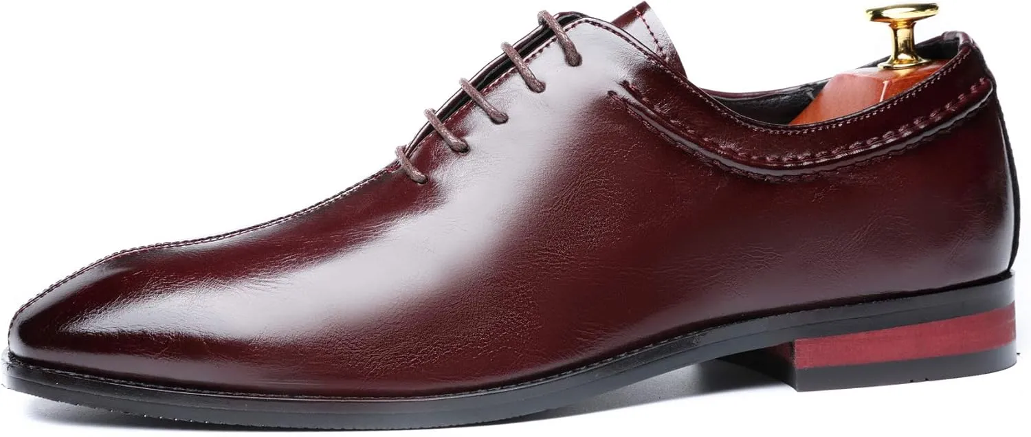 Mens Lace Up Dress Shoes Italy Prince Classic Modern Formal Leather Men Wholecut Oxford Shoes