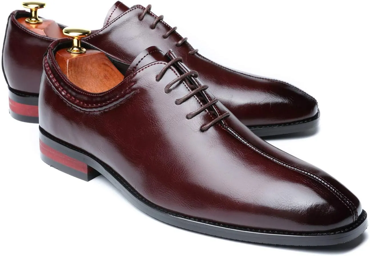 Mens Lace Up Dress Shoes Italy Prince Classic Modern Formal Leather Men Wholecut Oxford Shoes