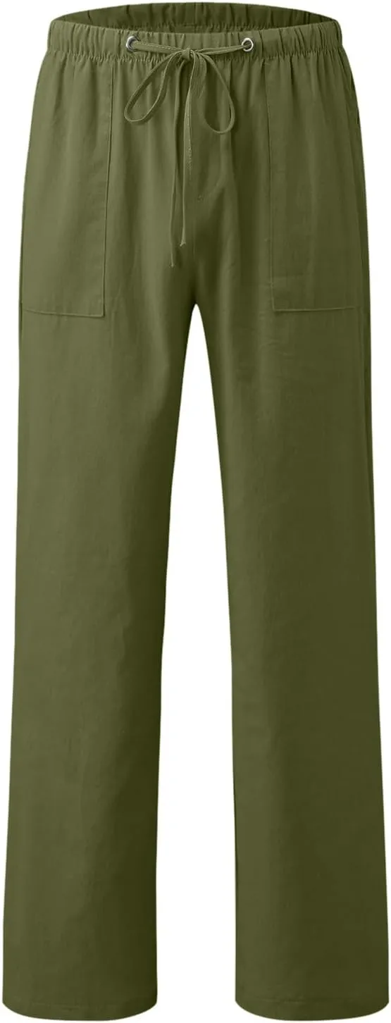 Mens Lightweight Jogging Pant Cargo Combat Work Joggers Loose Sport Casual Sweatpant Elasticated Waist Pants