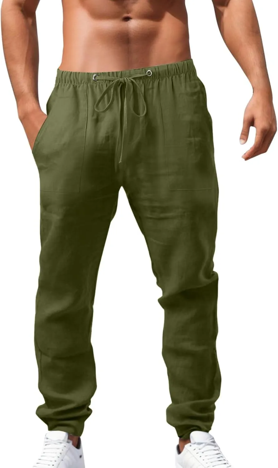 Mens Lightweight Jogging Pant Cargo Combat Work Joggers Loose Sport Casual Sweatpant Elasticated Waist Pants
