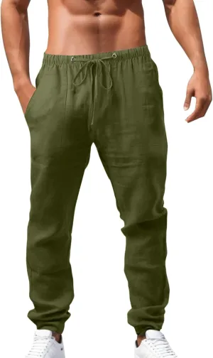 Mens Lightweight Jogging Pant Cargo Combat Work Joggers Loose Sport Casual Sweatpant Elasticated Waist Pants