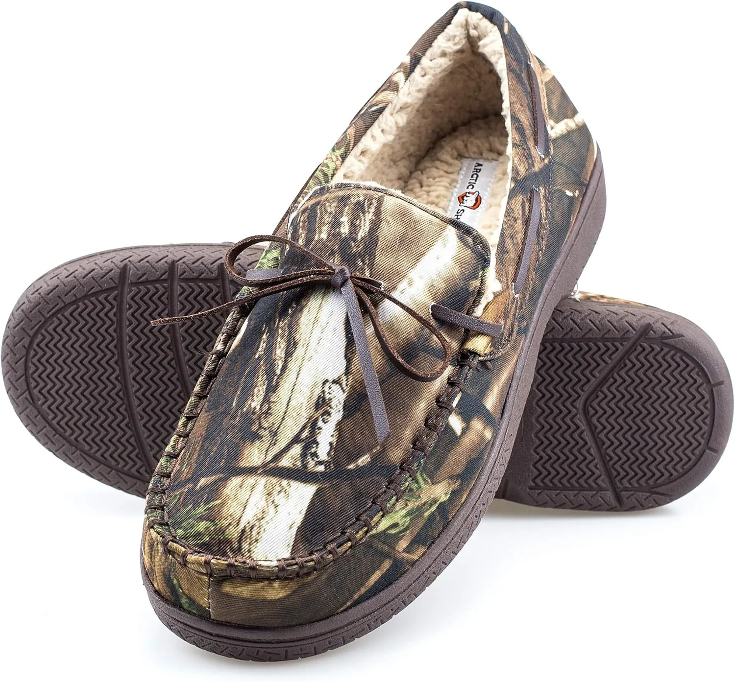 Mens Moccasins for Men - Micro Suede Upper with Soft Plush Lining - Indoor/Outdoor Durable Comfortable Slip On House Slippers for Men