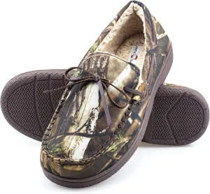 Mens Moccasins for Men - Micro Suede Upper with Soft Plush Lining - Indoor/Outdoor Durable Comfortable Slip On House Slippers for Men