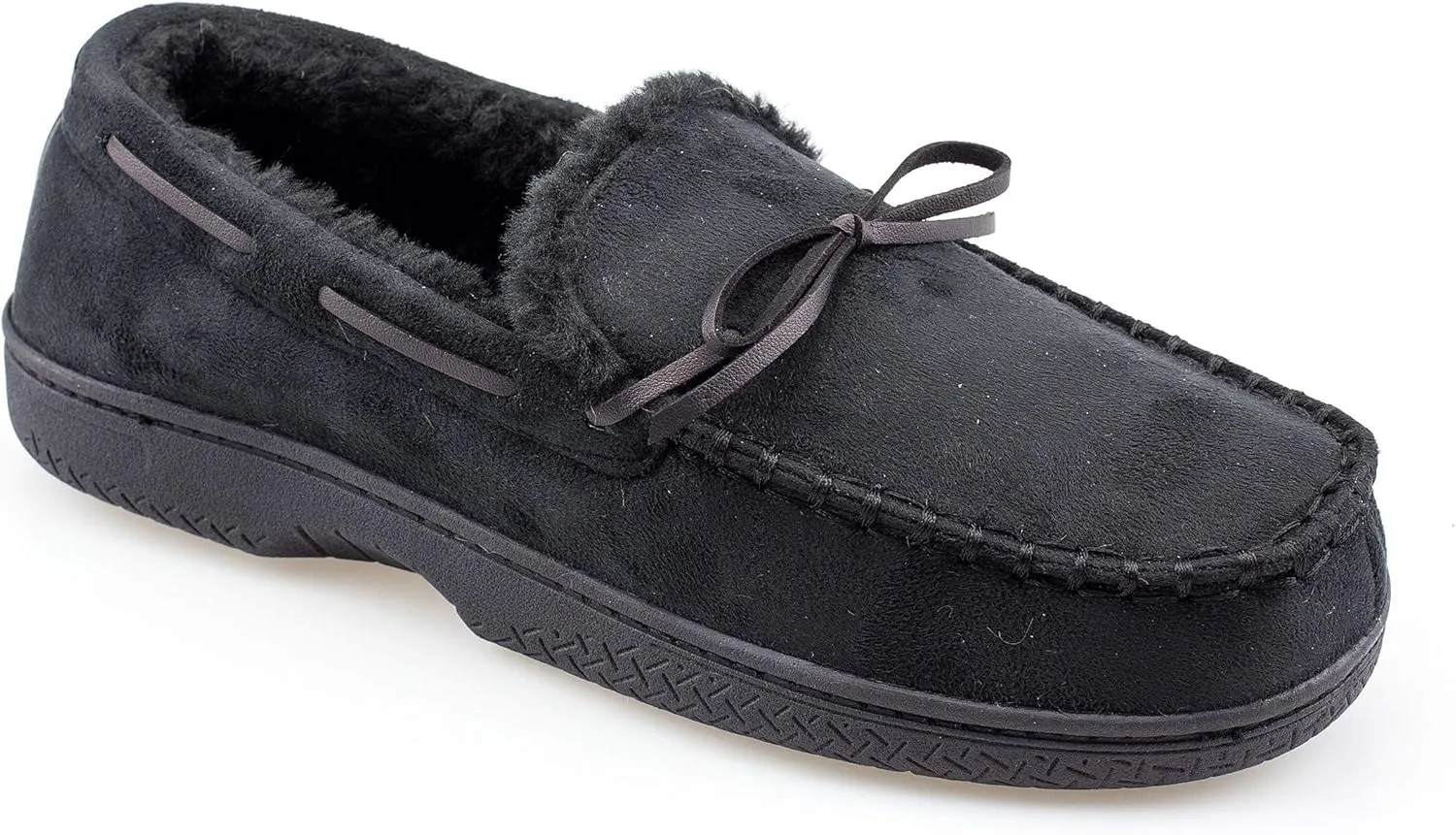 Mens Moccasins for Men - Micro Suede Upper with Soft Plush Lining - Indoor/Outdoor Durable Comfortable Slip On House Slippers for Men