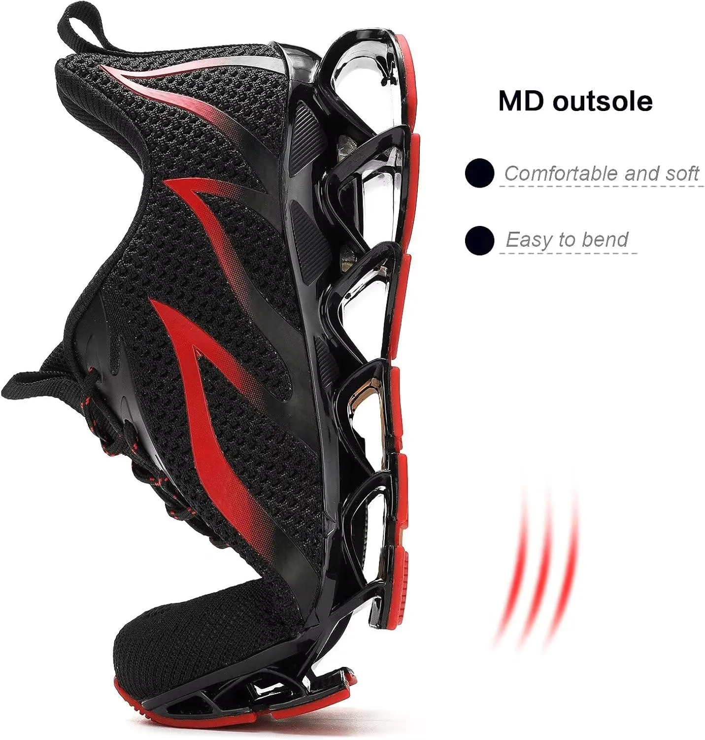 Mens Slip on Running Walking Shoes Blade Tennis Casual Fashion Sneakers Comfort Non Slip Work Sport Athletic Trainer