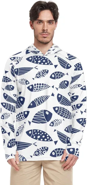 Men's UPF 50  Sun Protection Hoodie Shirt Long Sleeves SPF UV T-Shirt Rash Guard Fishing Outdoor Lightweight Shirt