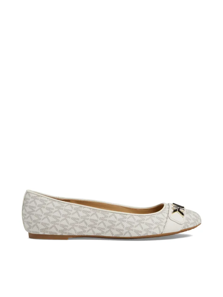 Michael Kors Jilly Logo Ballet Flat Vanilla