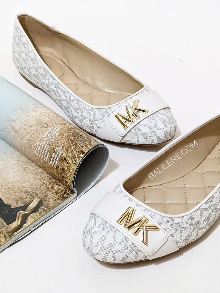 Michael Kors Jilly Logo Ballet Flat Vanilla