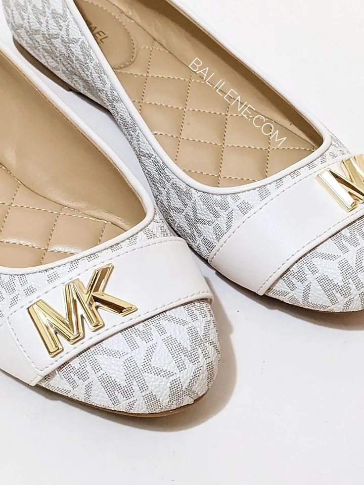 Michael Kors Jilly Logo Ballet Flat Vanilla