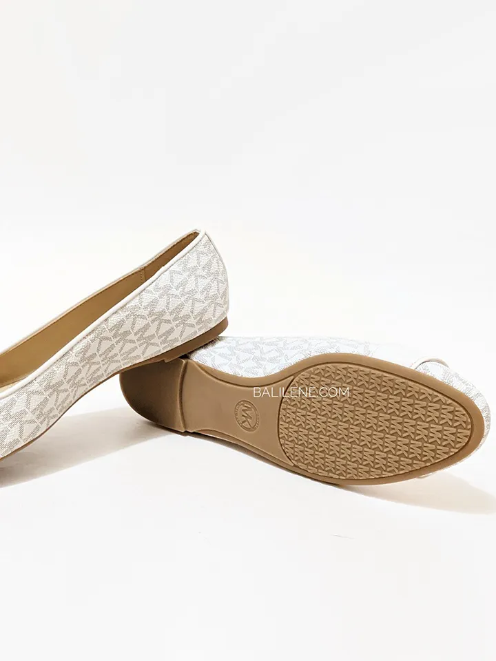 Michael Kors Jilly Logo Ballet Flat Vanilla