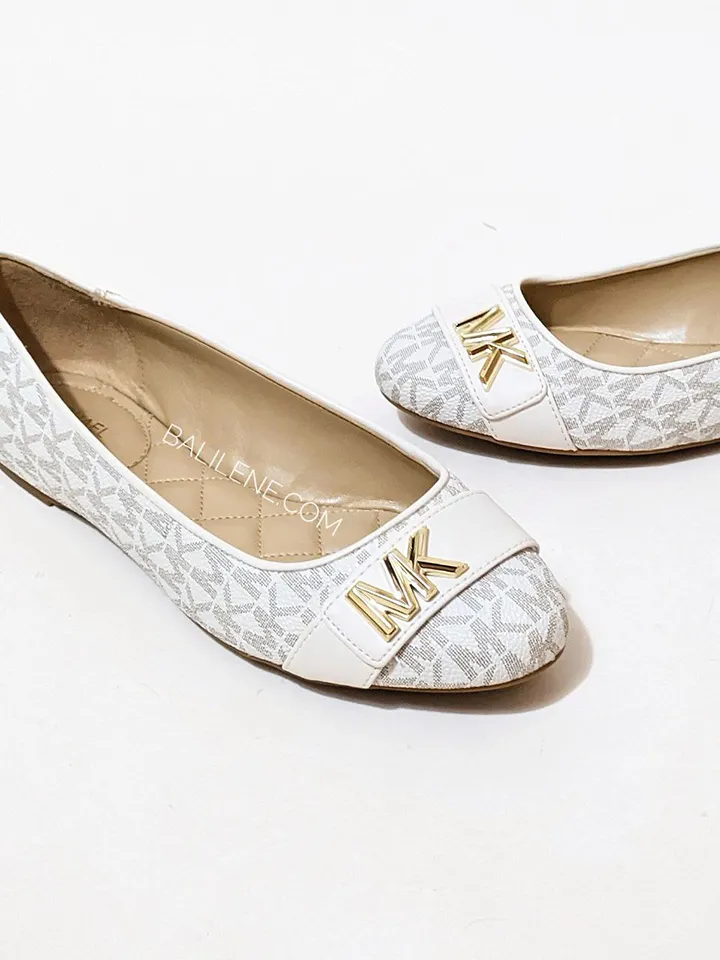 Michael Kors Jilly Logo Ballet Flat Vanilla