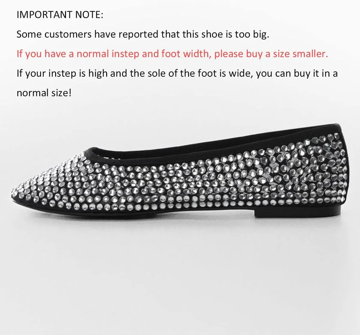 MICIFA Ballet Flats for Women,Rhinestone Flat Shoes Sparkly Ballerina Shoes Mesh Glitter Casual Wedding Dress Flats