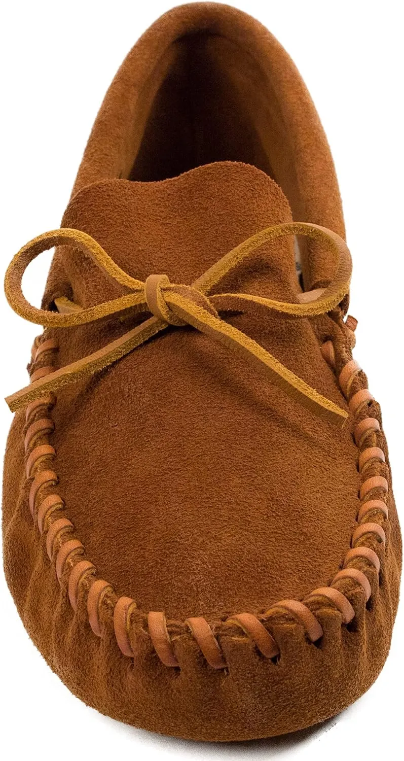 Minnetonka Men's Leather Laced Soft Leather Sole Moccasin