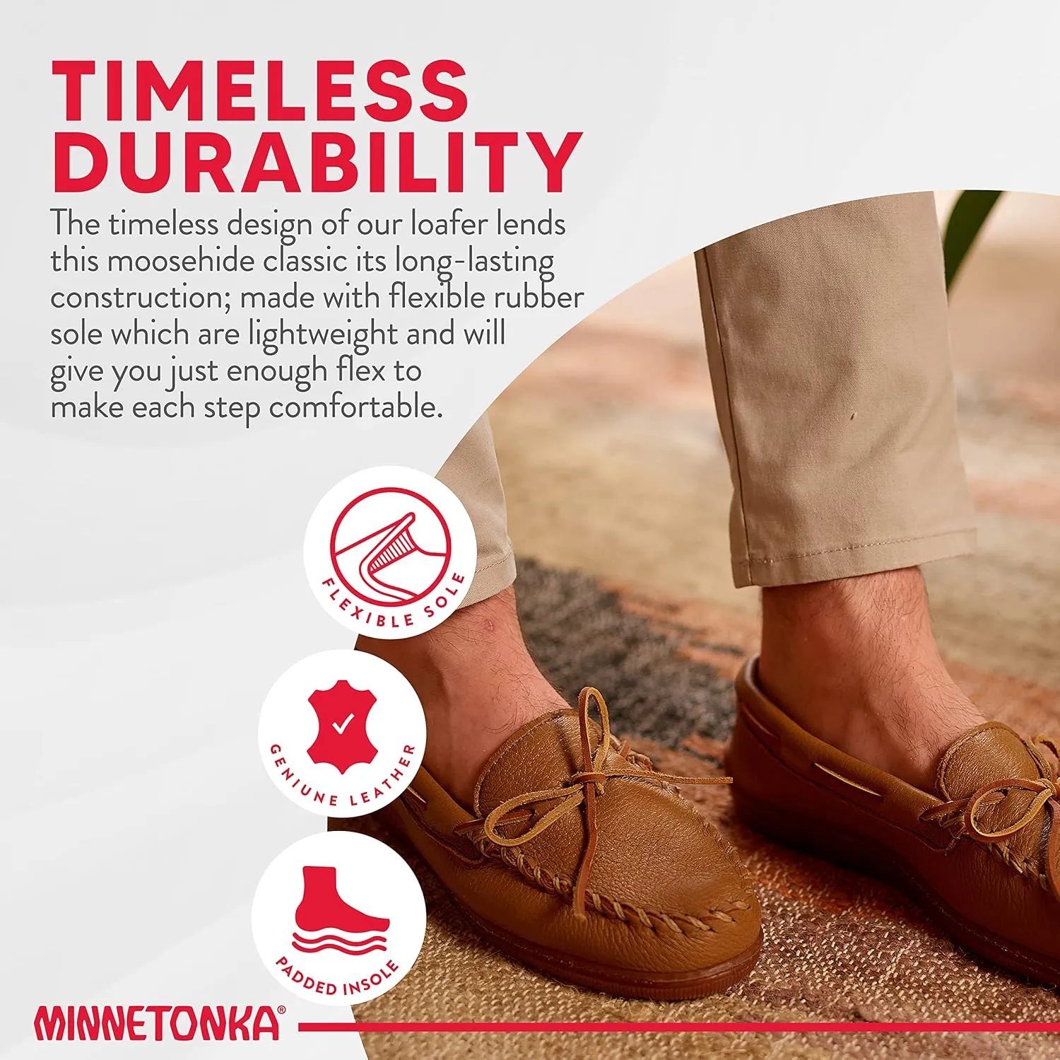 Minnetonka Men's Moosehide Classic Moccasin