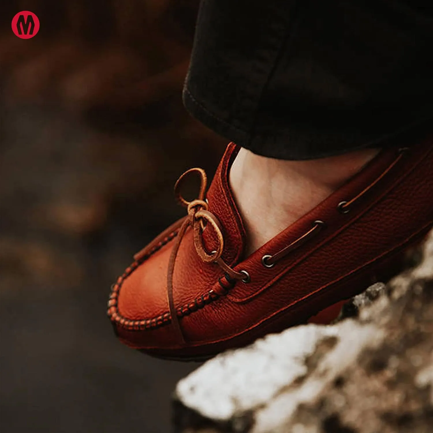 Minnetonka Men's Moosehide Weekend Moccasin