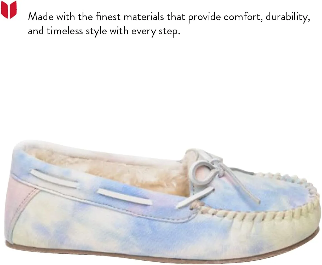 Minnetonka Tie-Dye Carrie Moccasins Slippers for Women