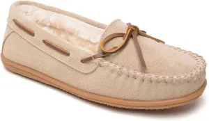 Minnetonka Women’s Camp Tie Moc — Cozy, Suede Moccasin Slippers for Women with Plush Pile Lining, Cushioned Footbed, and Durable Sole for Indoor & Outdoor Comfort