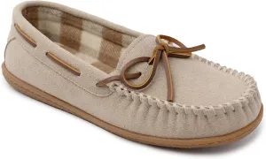 Minnetonka Women’s Camp Tie Moc — Cozy, Suede Moccasin Slippers for Women with Plush Pile Lining, Cushioned Footbed, and Durable Sole for Indoor & Outdoor Comfort
