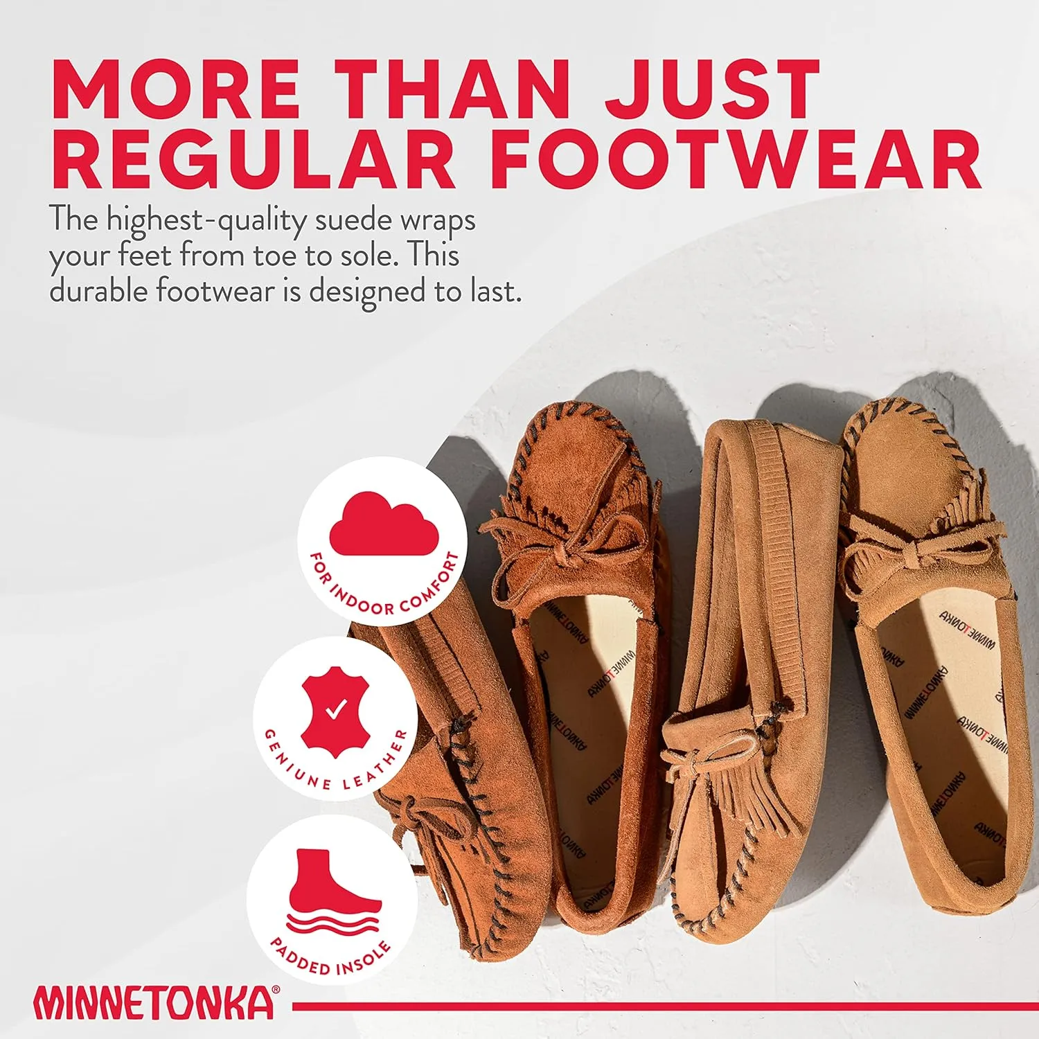 Minnetonka Women's Kilty Soft Leather Sole Moccasin