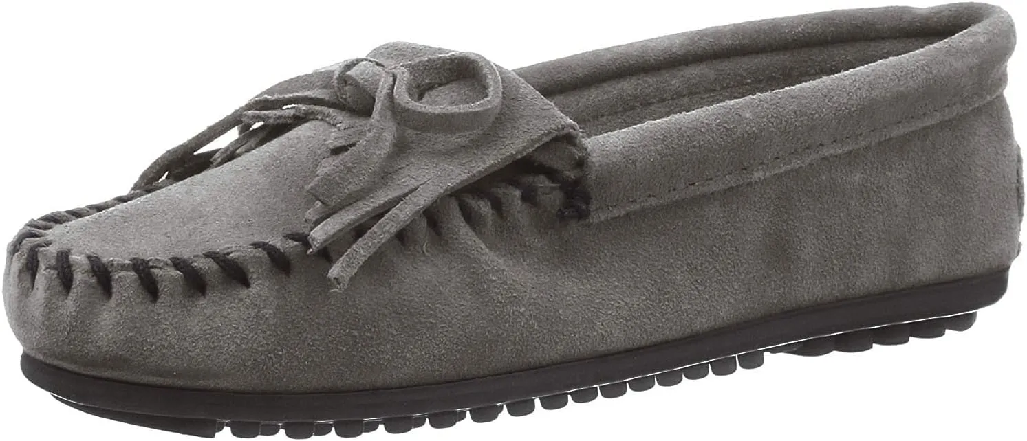 Minnetonka Women's Kilty Suede Hardsole Moccasin