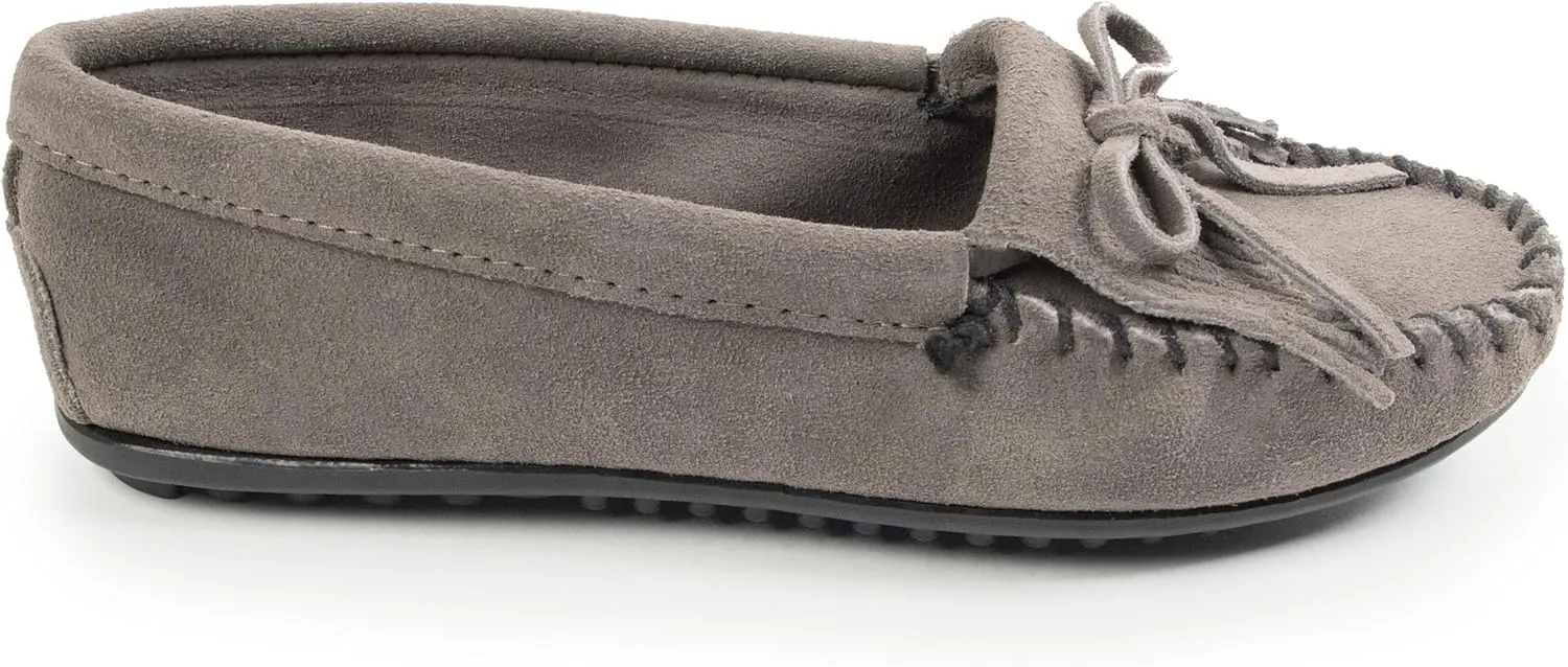 Minnetonka Women's Kilty Suede Hardsole Moccasin