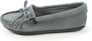 Minnetonka Women's Kilty Suede Hardsole Moccasin