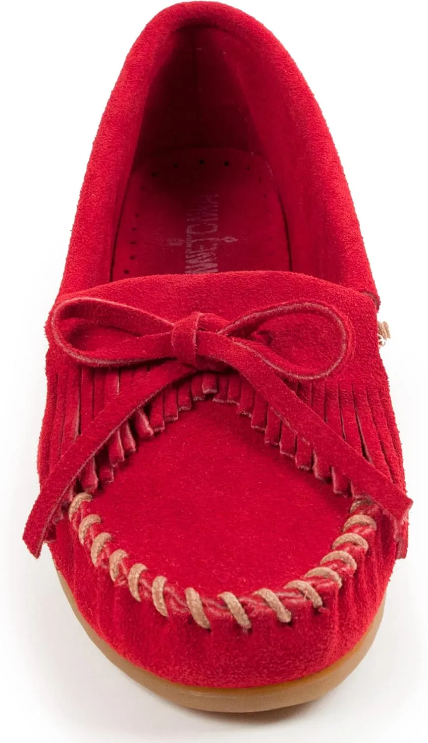 Minnetonka Women's Kilty Suede Hardsole Moccasin