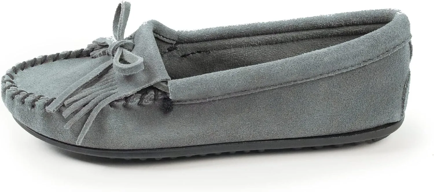 Minnetonka Women's Kilty Suede Hardsole Moccasin