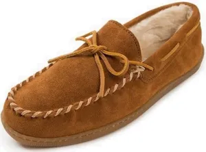 Minnetonka Womens Pile Lined Hardsole Moccasin Slipper