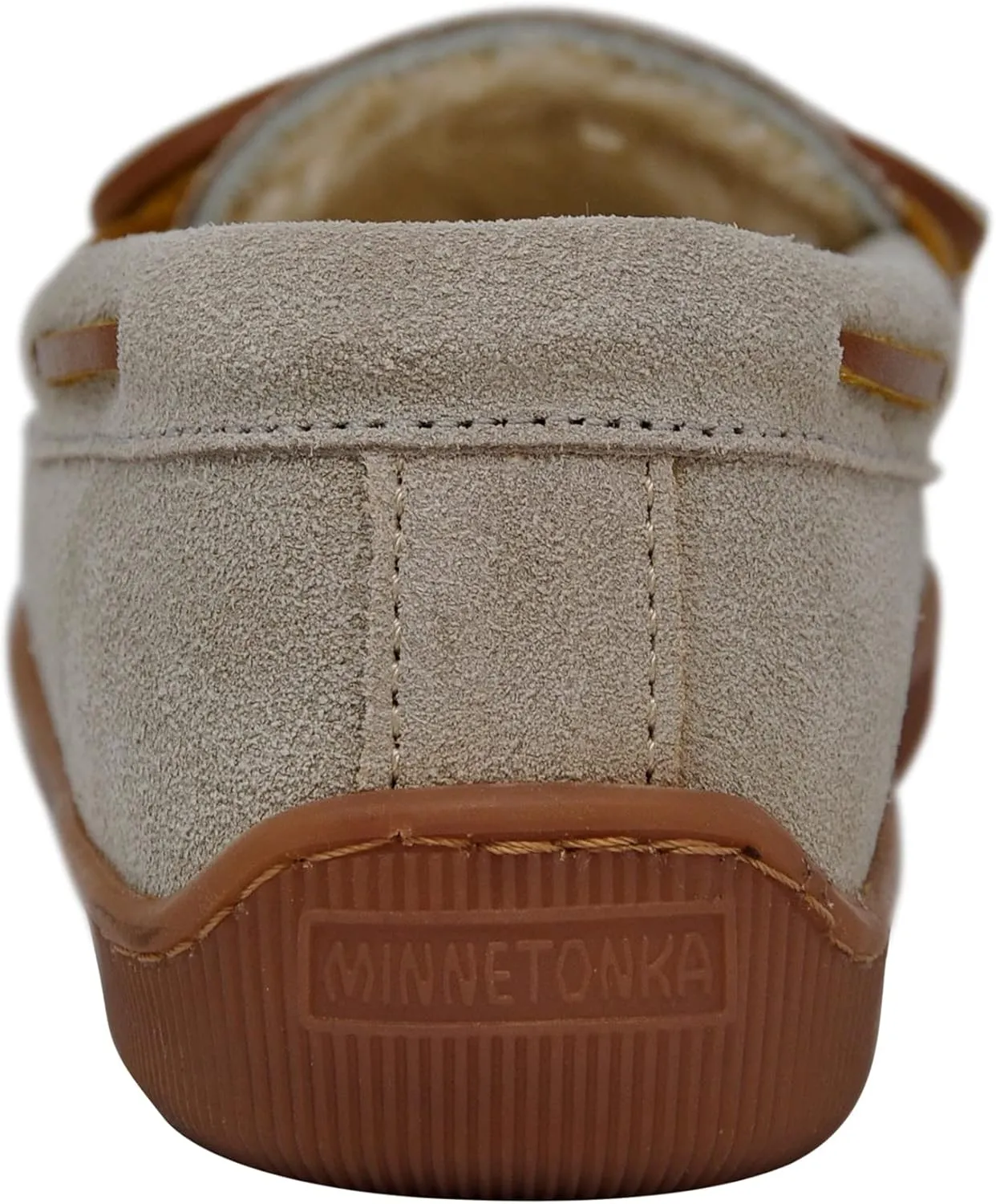 Minnetonka Womens Pile Lined Hardsole Moccasin Slipper