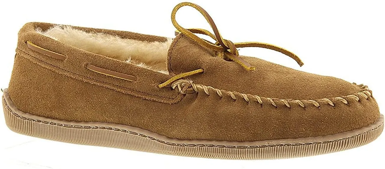 Minnetonka Womens Sheepskin Hardsole Moccasins