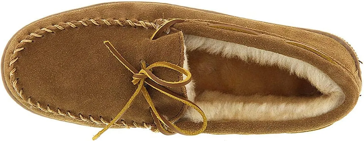 Minnetonka Womens Sheepskin Hardsole Moccasins