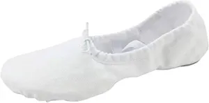 missfiona Women Canvas Ballet Slippers Dance Shoes Adult Practice Yoga Flat Belly Shoes