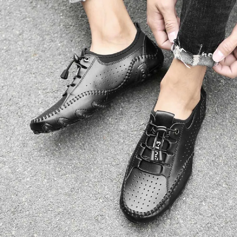 mitvr Men’s Casual Leather Loafers Shoes Penny Loafers Moccasin Flats Boat Shoes