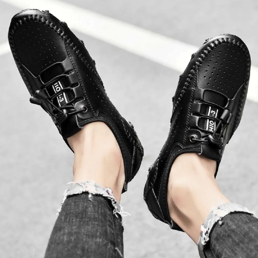 mitvr Men’s Casual Leather Loafers Shoes Penny Loafers Moccasin Flats Boat Shoes