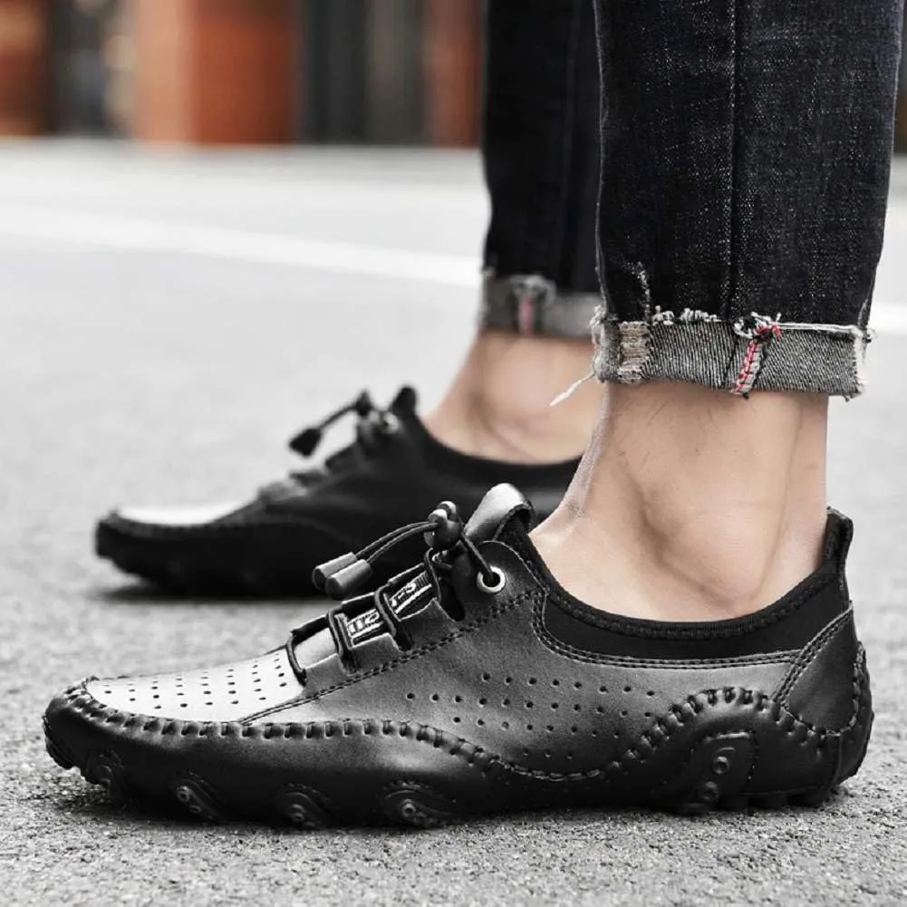 mitvr Men’s Casual Leather Loafers Shoes Penny Loafers Moccasin Flats Boat Shoes