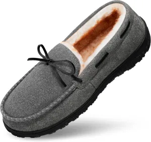 MIXIN Mens Slippers Indoor Outdoor Memory Foam House Shoes Anti-Slip Moccasins Slippers for Men