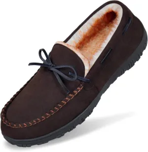MIXIN Mens Slippers Indoor Outdoor Memory Foam House Shoes Anti-Slip Moccasins Slippers for Men