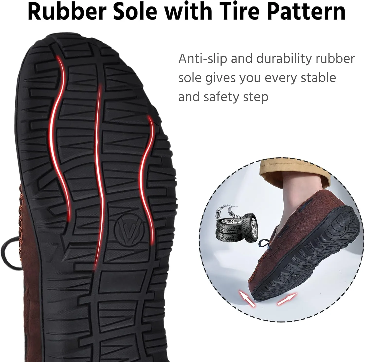 MIXIN Mens Slippers Indoor Outdoor Memory Foam House Shoes Anti-Slip Moccasins Slippers for Men