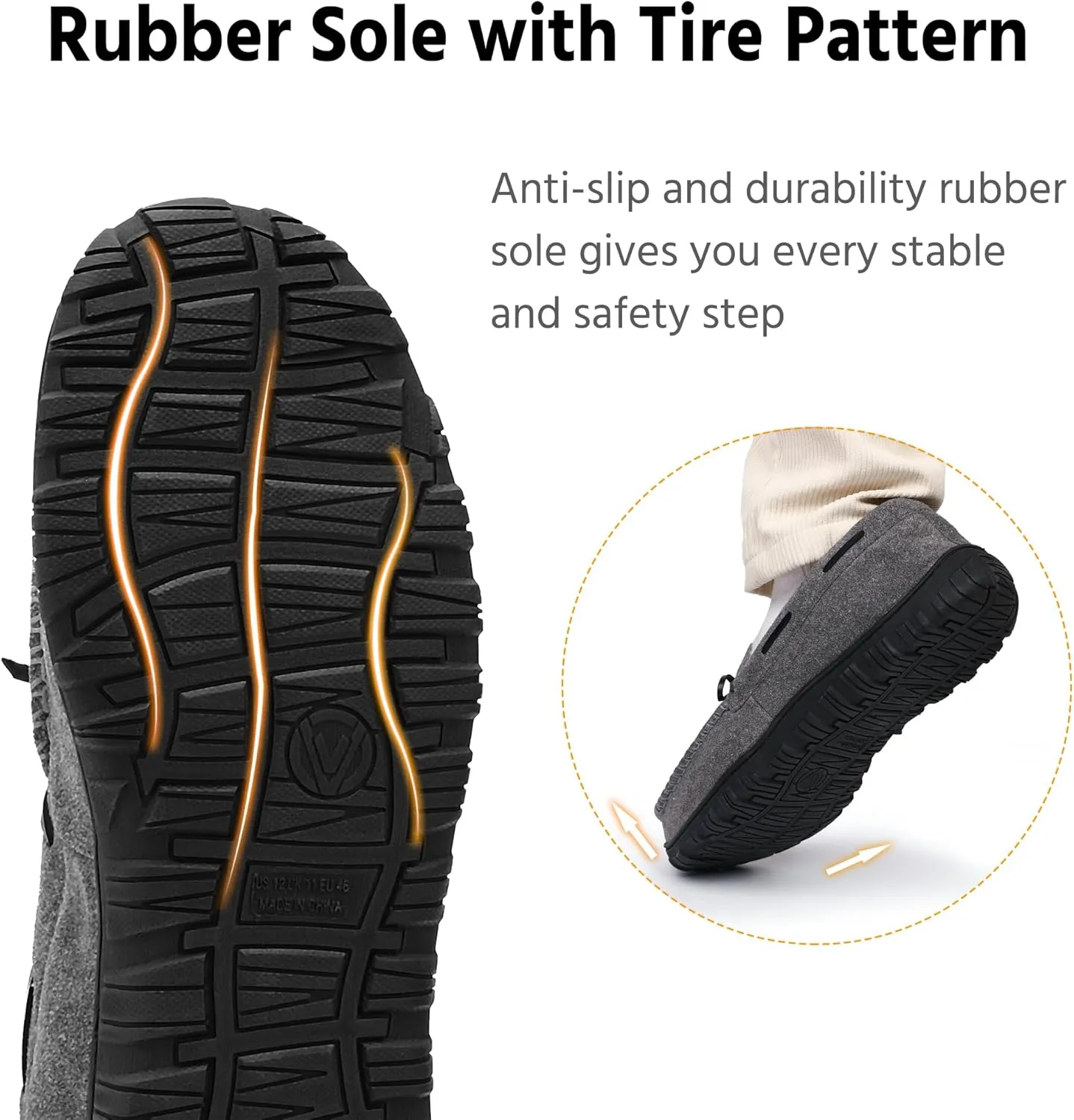 MIXIN Mens Slippers Indoor Outdoor Memory Foam House Shoes Anti-Slip Moccasins Slippers for Men