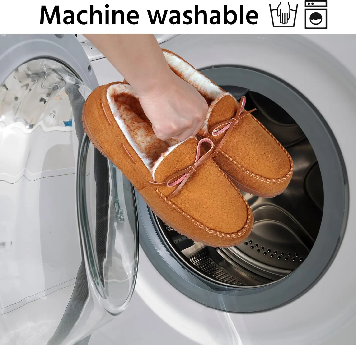 MIXIN Mens Slippers Indoor Outdoor Memory Foam House Shoes Anti-Slip Moccasins Slippers for Men