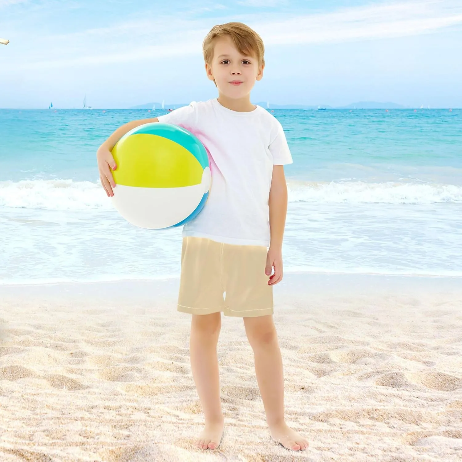 Moccasin Boys' Swim Trunks Compression Liner Quick-Drying Casual Shorts for Kids