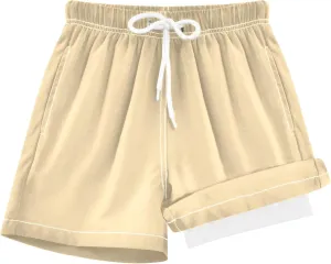 Moccasin Boys' Swim Trunks Compression Liner Quick-Drying Casual Shorts for Kids