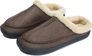 Moccasins for Men Memory Foam Slippers Men's House Shoes for Indoor Outdoor with Microsuede Fleece Fuzzy Lined
