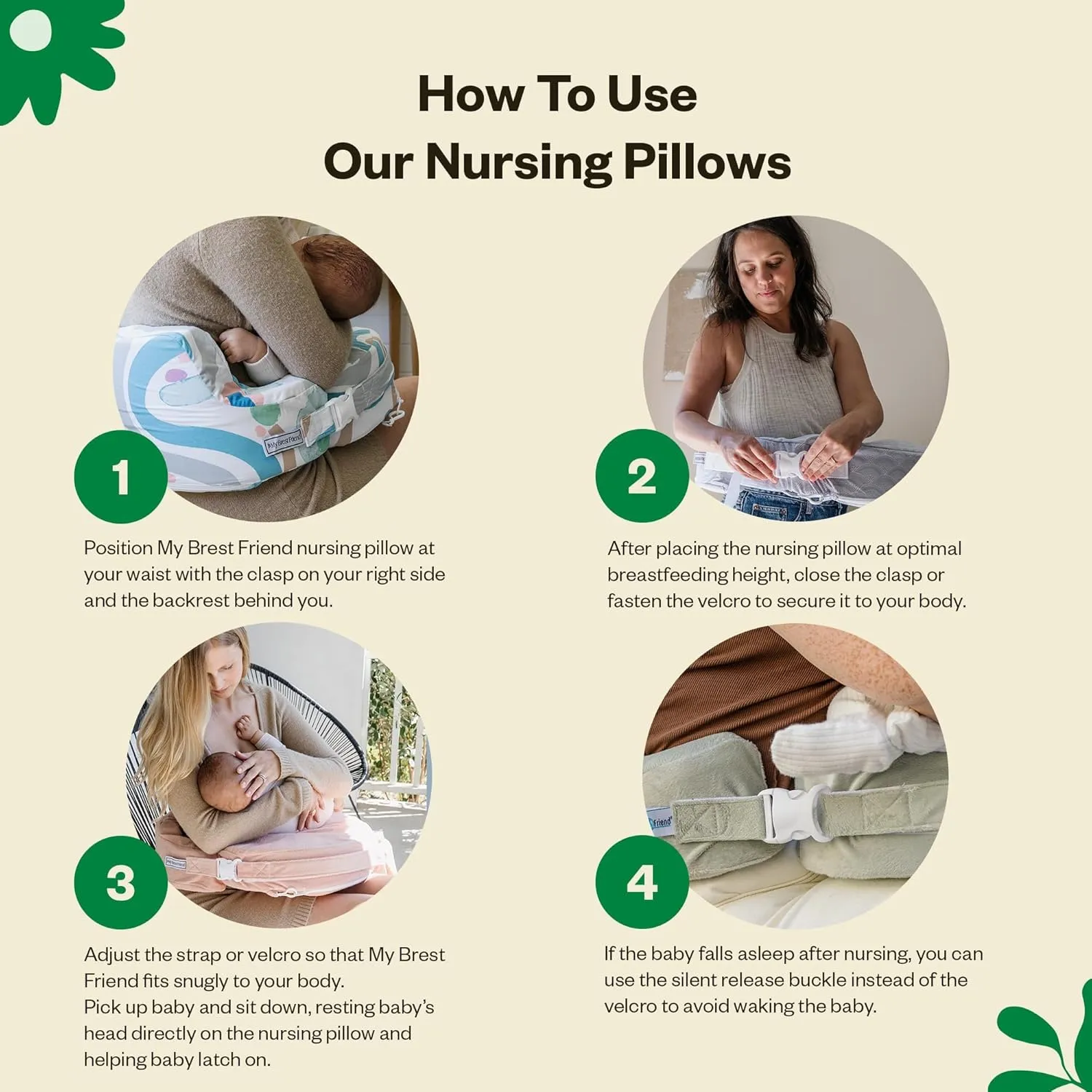 My Brest Friend Nursing Pillow - Deluxe - Enhanced Comfort w/ Slipcover - Ergonomic Breastfeeding Pillow For Ultimate Support For Mom & Baby - Adjustable Pillow W/ Handy Side Pocket, Soft Rose