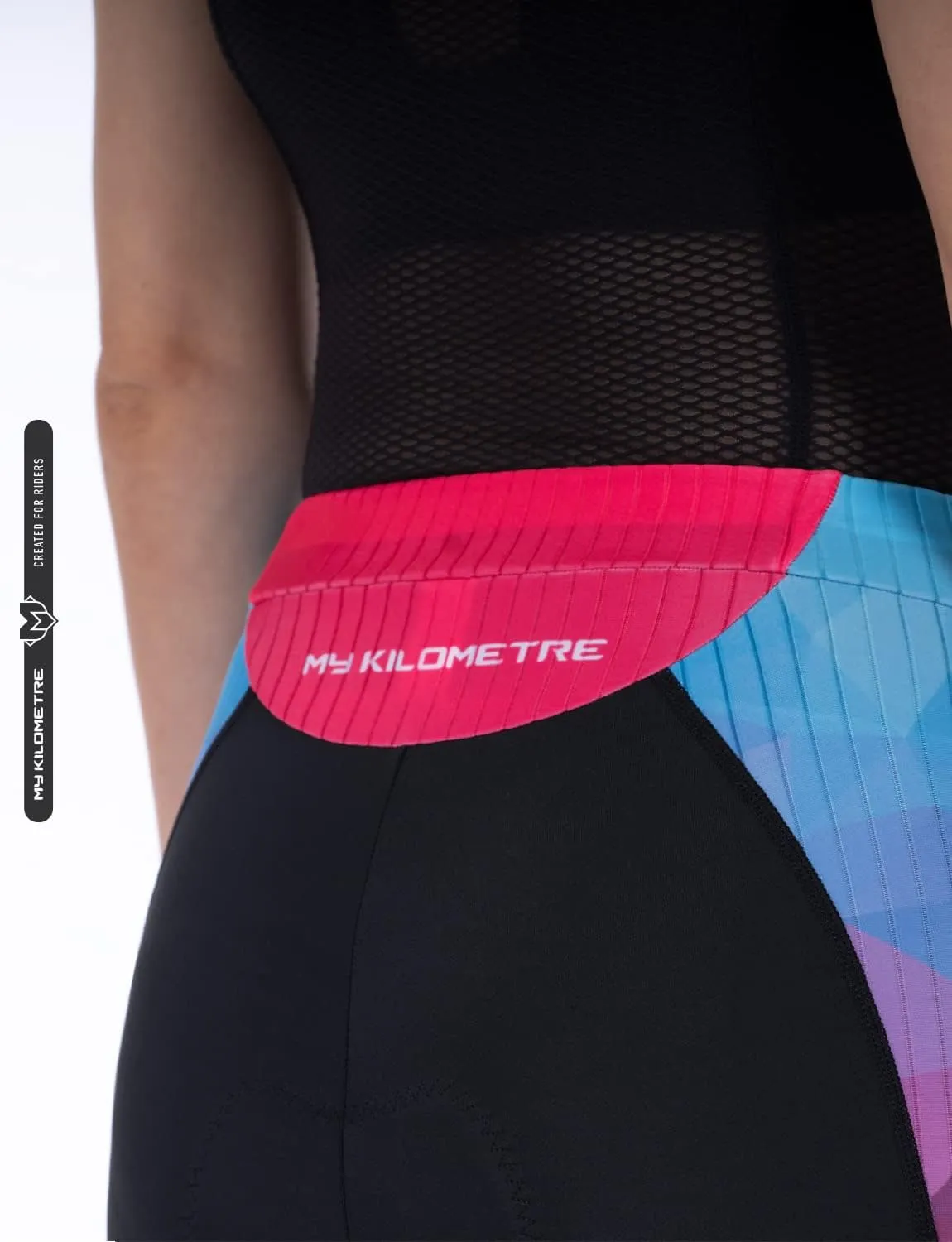 MY KILOMETRE Womens Triathlon Shorts 8” Inseam Tri Shorts with Side Pockets Adjustable Drawstring