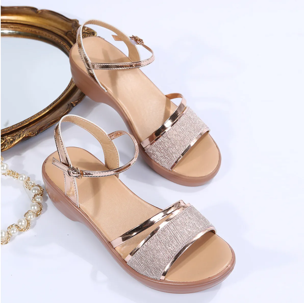 OCW Women Sandal Comfy Wedge Heel Open Toe Chic Fashion Summer