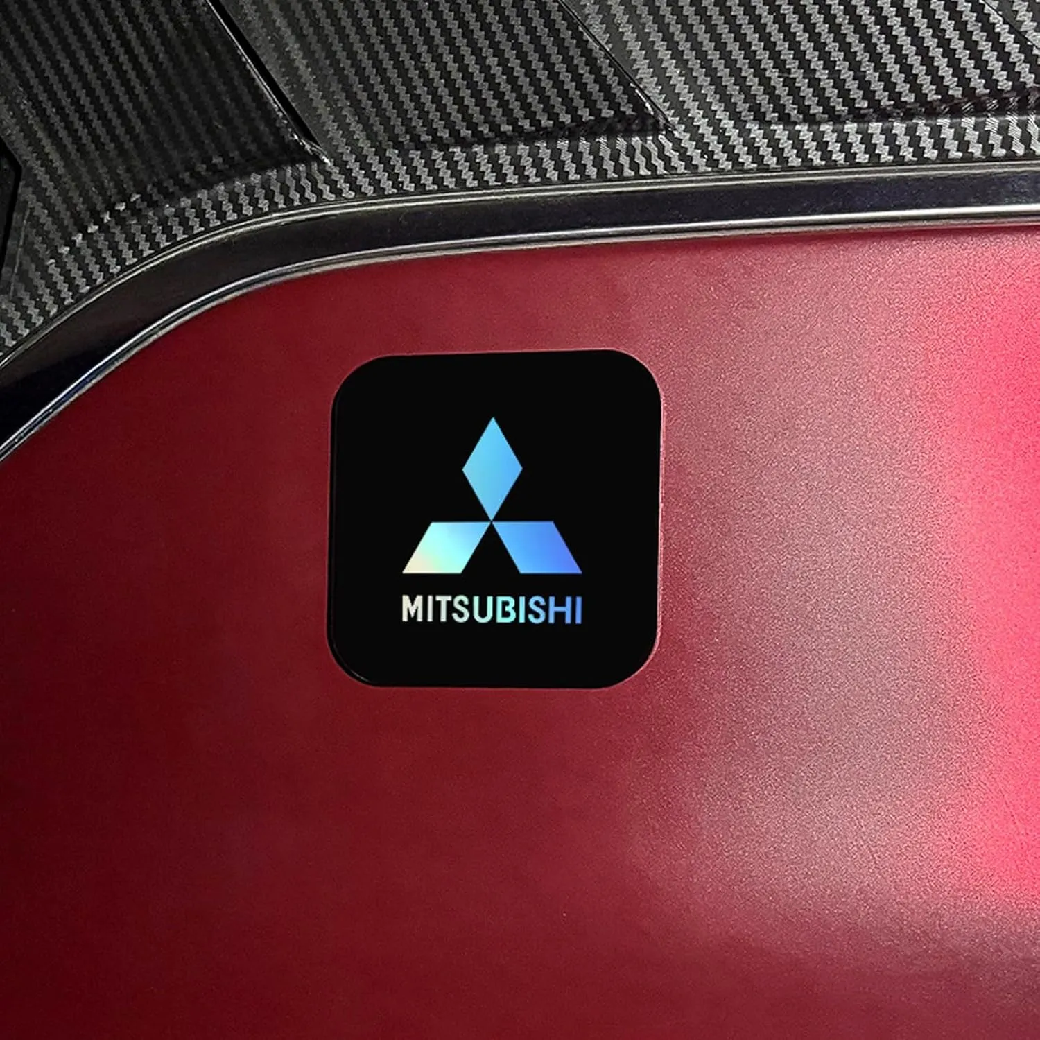 Oil Tank Cap Sticker for Mitsubishi Lancer Evolution IX 2005 2006 2007, Fuel Door Decal Car Accessories, Gas Cap Trim for A Sleek Exterior Look,A