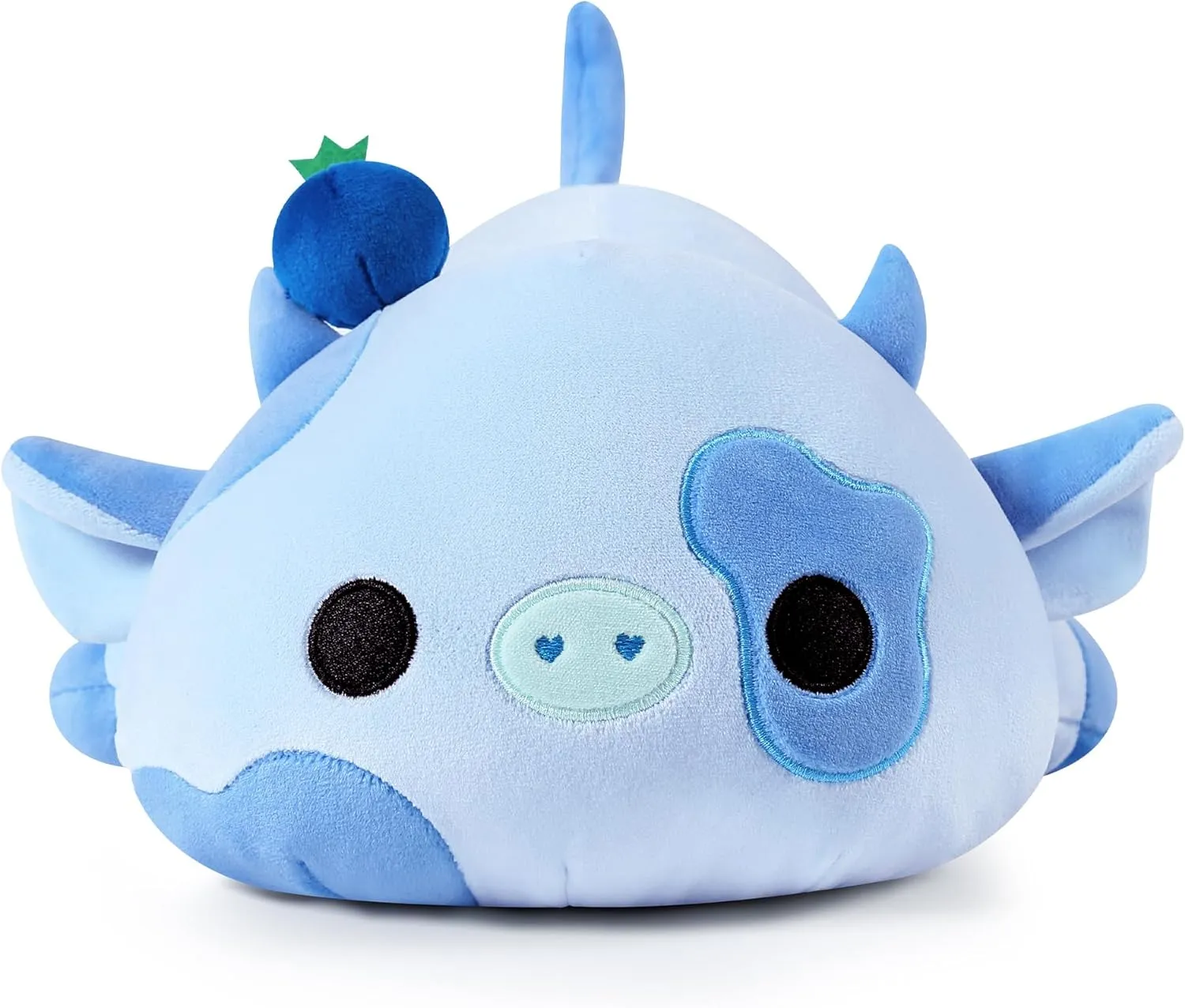 Onsoyours Cute Cow Plushie, Soft Stuffed Blueberry Cow Squishy Plush Animal Toy Pillow for Kids (Blueberry Cow, 12")