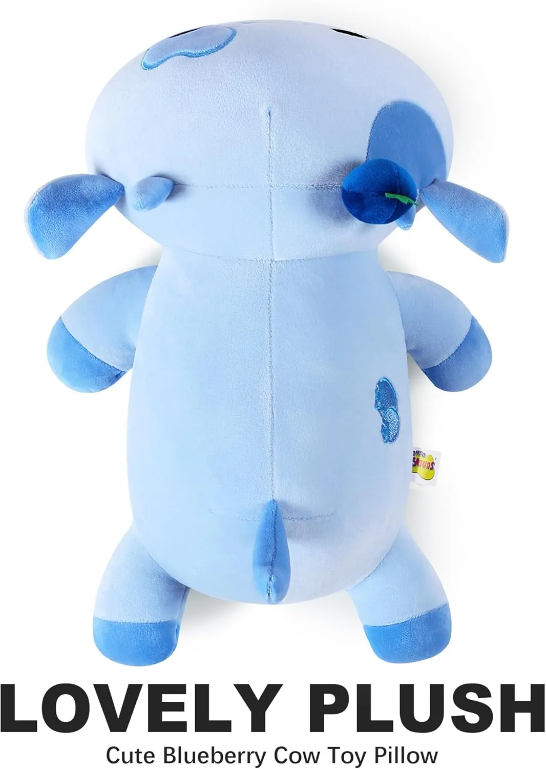 Onsoyours Cute Cow Plushie, Soft Stuffed Blueberry Cow Squishy Plush Animal Toy Pillow for Kids (Blueberry Cow, 12")